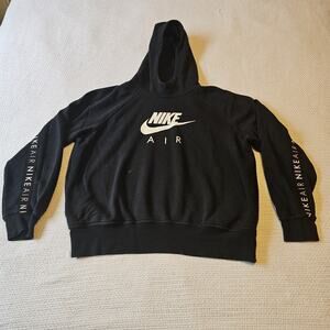 Nike Air Hoodie Womens XL Pullover Sweatshirt Athletic BV5132-010 Swoosh